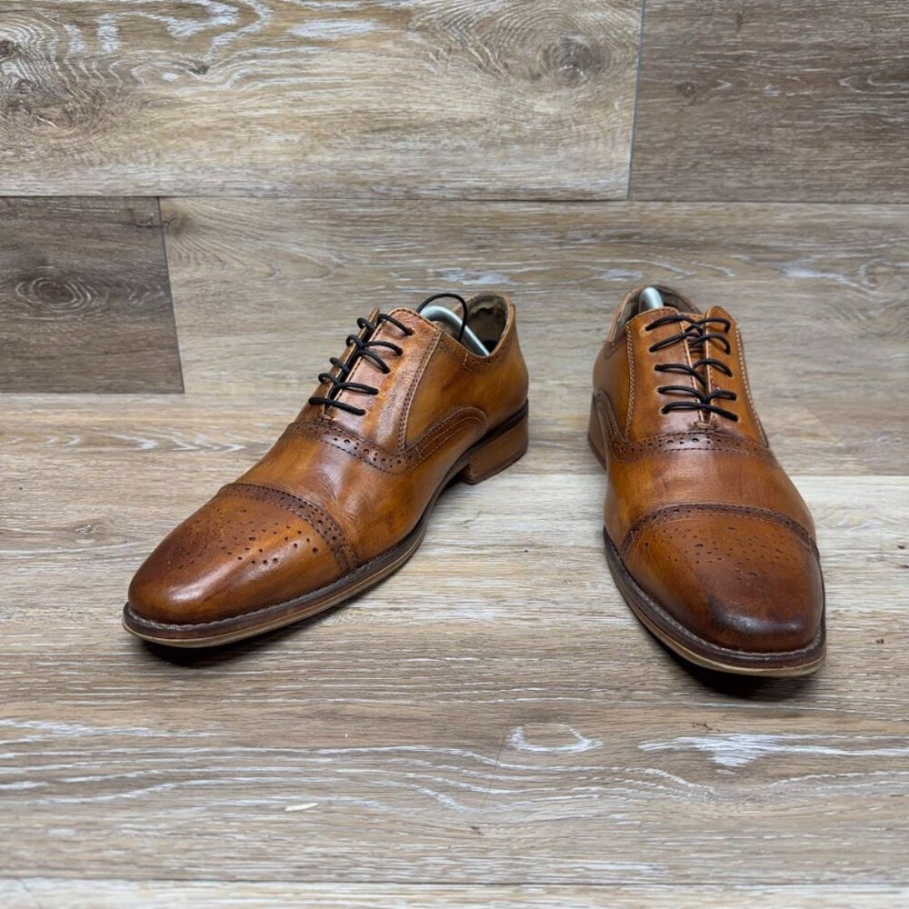 La Milano Lorenzo Tan Leather Shoes Men's Size 12